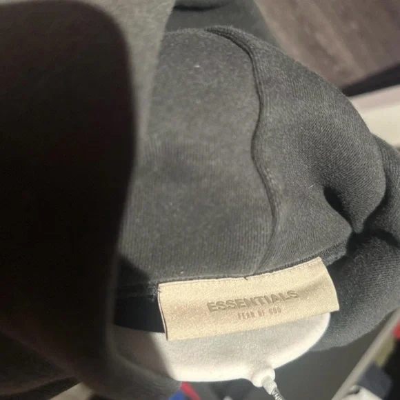 Essentials Black Logo Pullover Hoodie - Picture 6 of 6